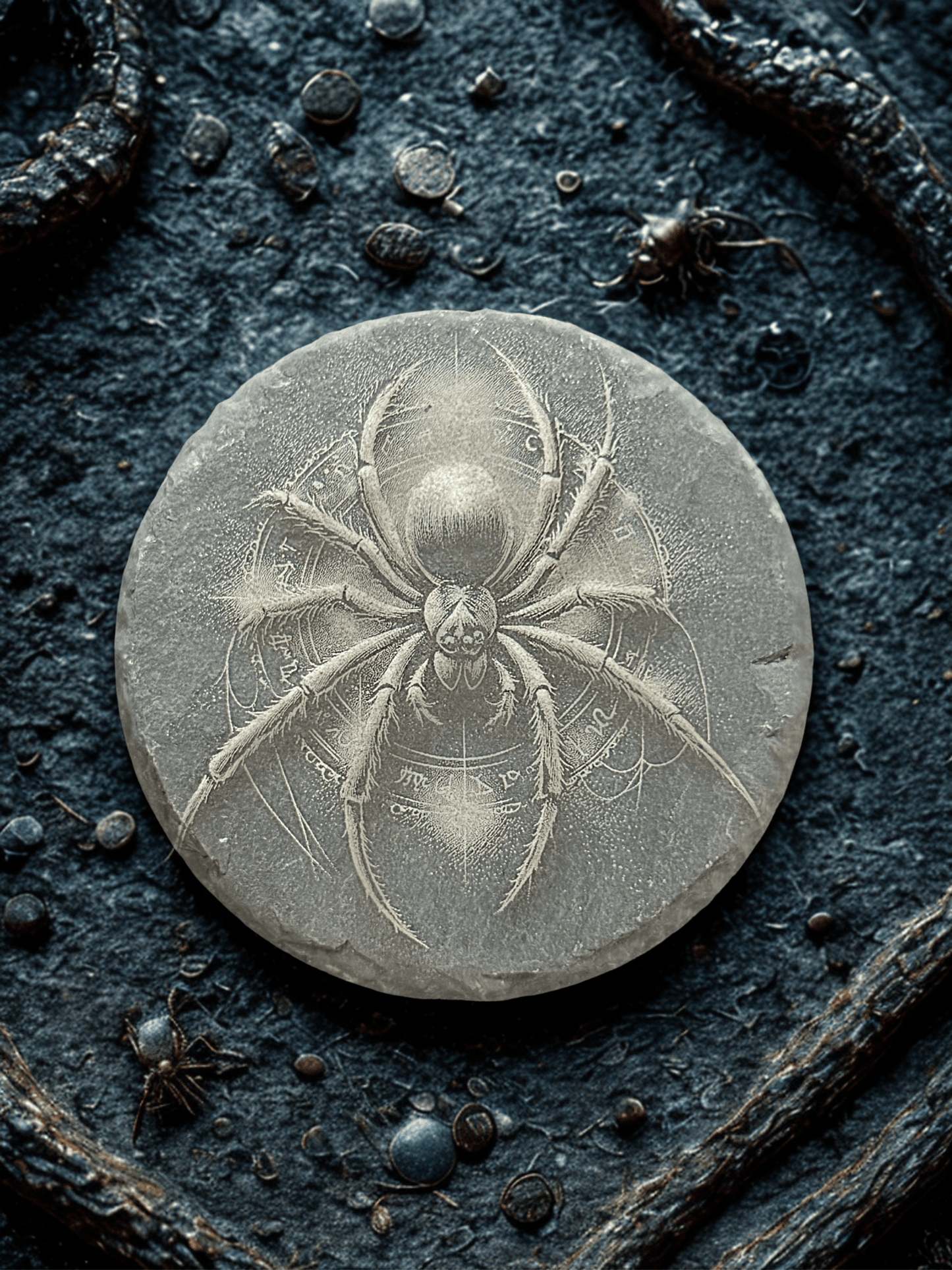Arachnid Sigil Slate Coaster – Venom & Void Edition