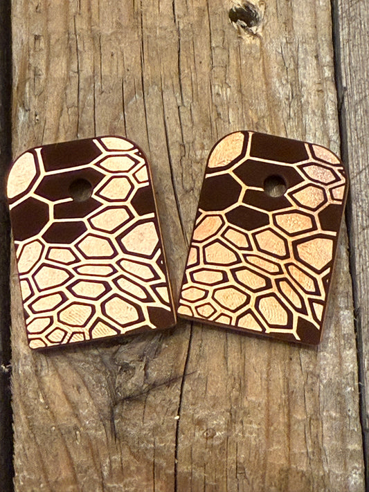 Pair of (2) Custom Engraved Kryptek Camo Glock Base Plates (Copper) – Stealth on Point