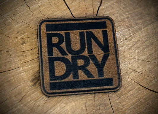 Run Dry Leatherette Morale Patch – Velcro-Backed Empty Mag Mindset