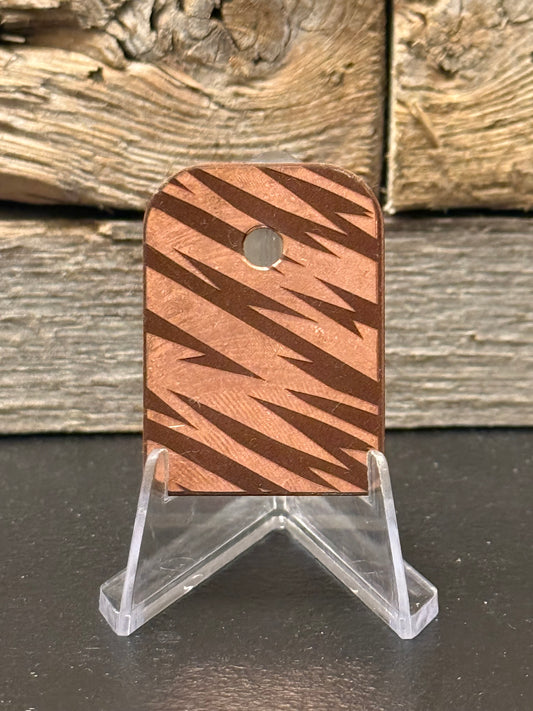 Lightning-Patterned Glock Magazine Base Plate (Copper) – Strike with Power