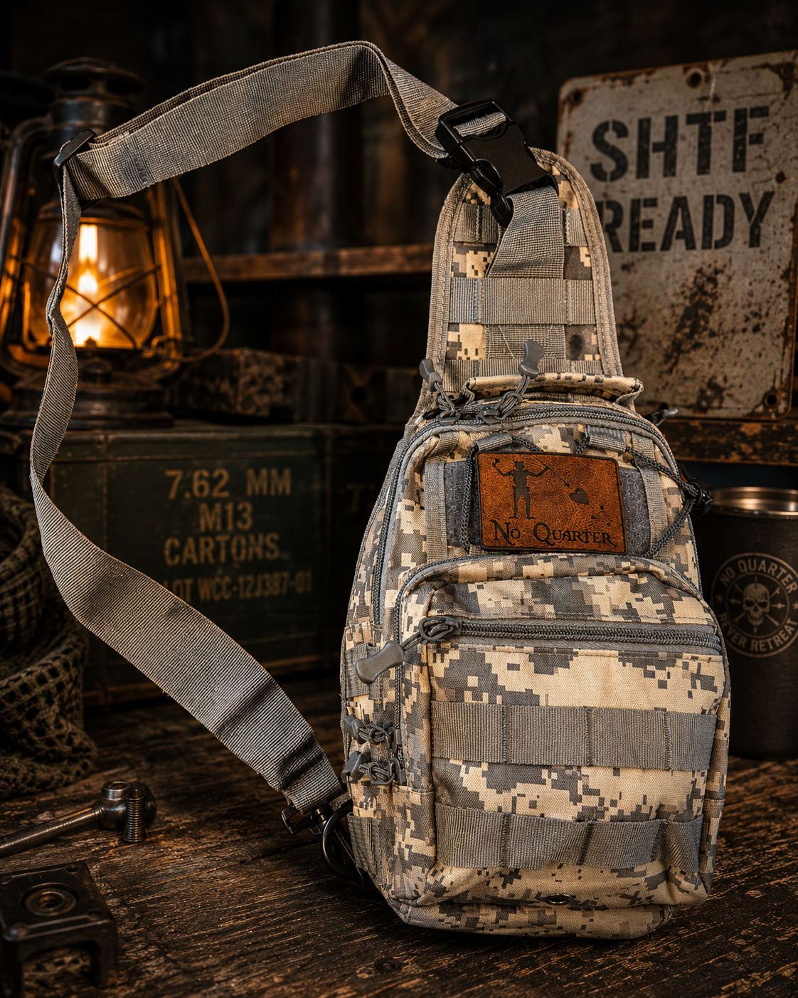 Bad Decisions Tactical Sling Bag - Digital Camo