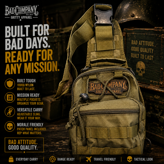 Bad Decisions Tactical Sling Bag - OD Green