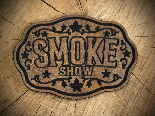 Smoke Show Leatherette Morale Patch – Velcro-Backed Hotshot Herald