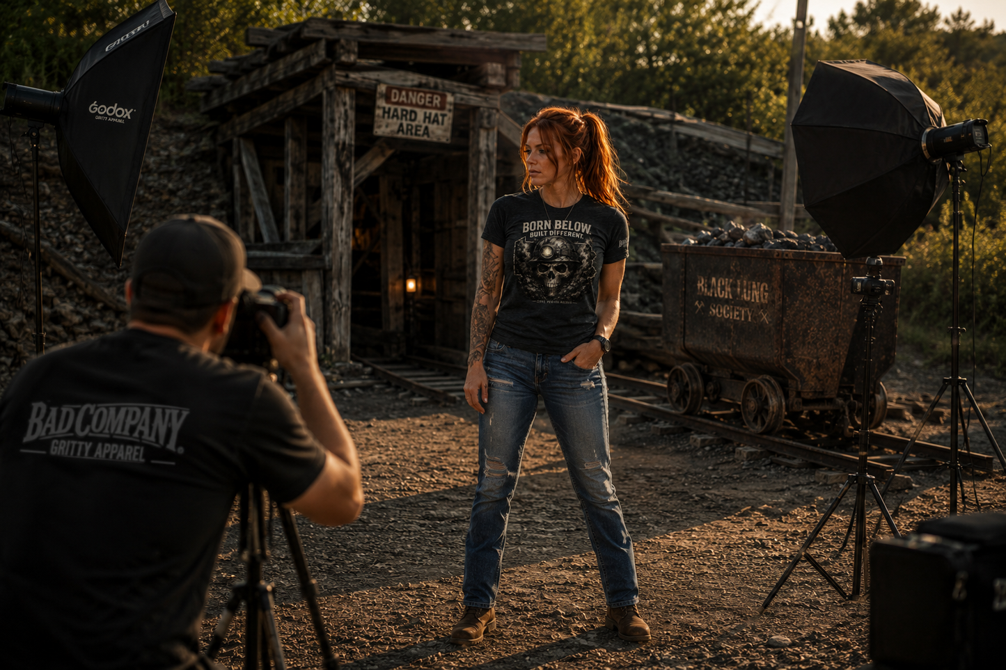 Born Below. Built Different. | Black Lung Society Coal Region T-Shirt