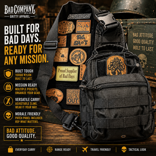Bad Decisions Tactical Sling Bag - Black