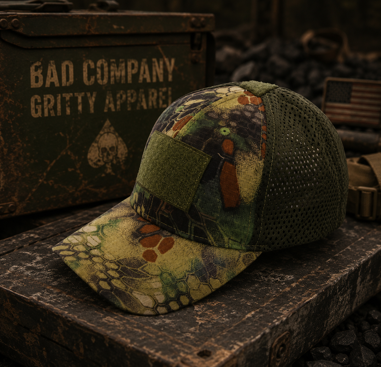 Bad Days Tactical Mesh Hat - Kryptek Camo