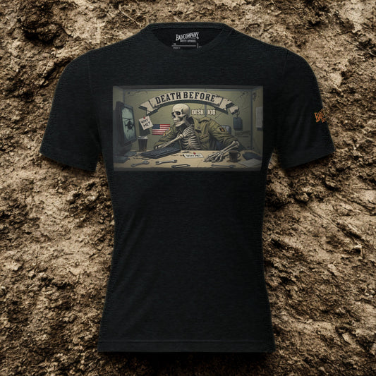 Death Before Desk Job - Short sleeve t-shirt