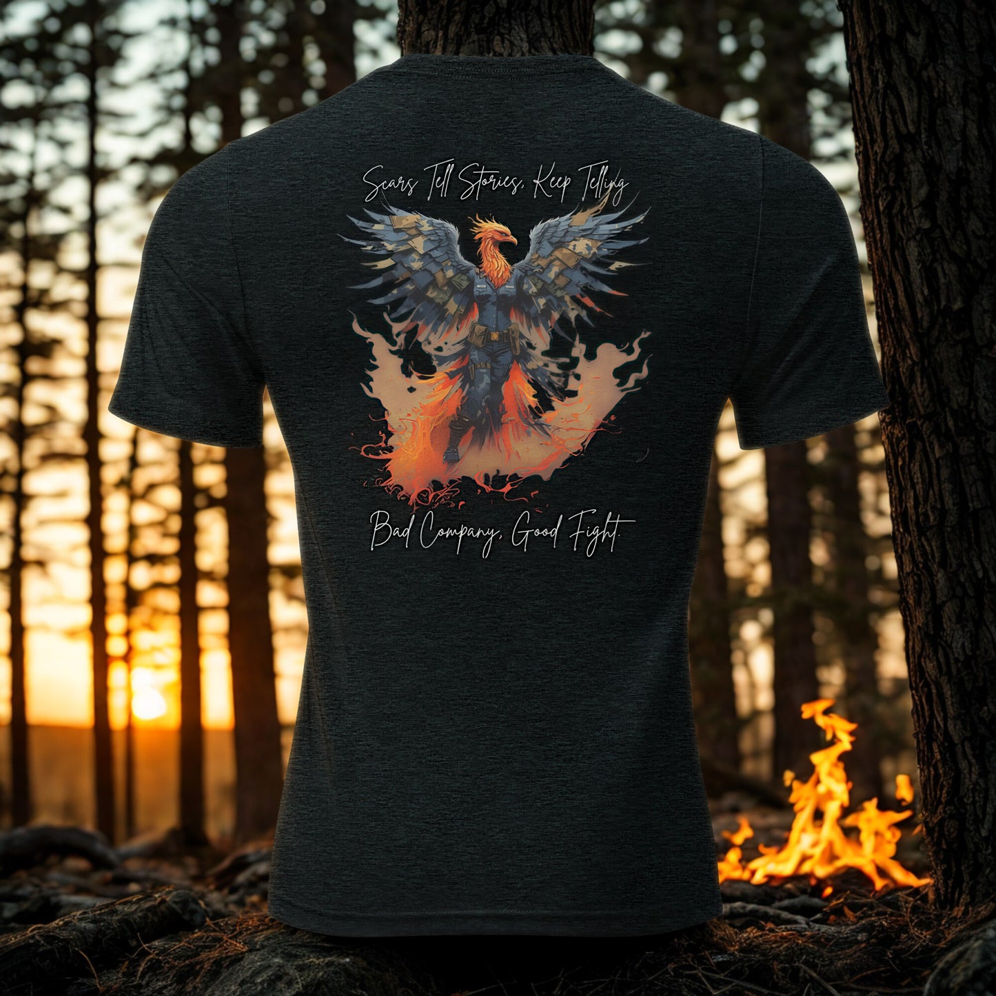 Scars Tell Stories, Bad Company, Good Fight - Short sleeve t-shirt